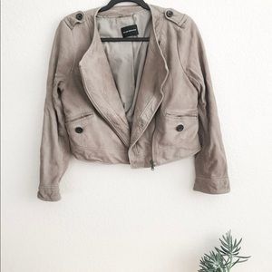 Club Monaco Suede Moto Jacket